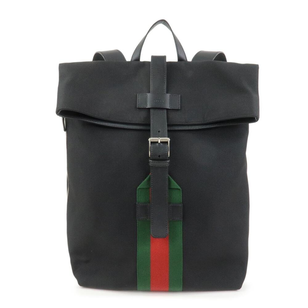 Gucci Sherry Canvas Backpack Black